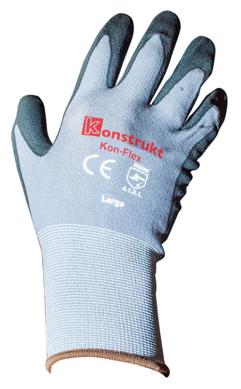 KONSTRUKT KONFLEX GLOVES SYNTHETIC PU/NITRILE COATED SIZE L